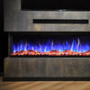 VALERIO® Paris Elektrokamin - Elektrischer 3-in-1 Kamin mit Panoramaview, Heizung, 3D-Flammeneffekt, 12 Flammenfarben, Fernbedienung - Kaminflammen
