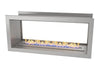 Icon Fires Double Sided Slimline Firebox 1100 mit Slimline 800 Brenner - Kaminflammen