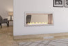 Icon Fires Double Sided Slimline Firebox 1100 mit Slimline 800 Brenner - Kaminflammen